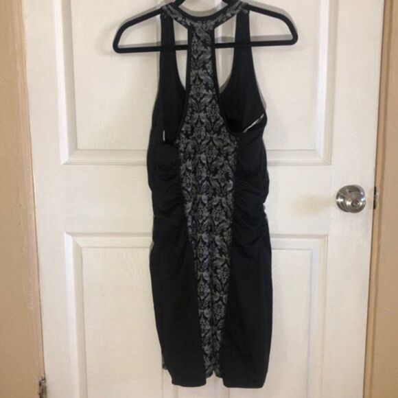 Lola Stretch Racerback Dress Damask Black Gray - Picture 8 of 10